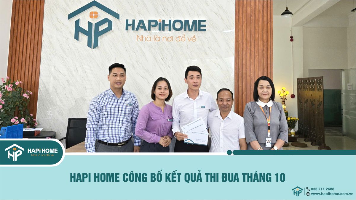 Hapi Home công bố kết quả thi đua tháng 10 – Vinh danh những thành tích xuất sắc